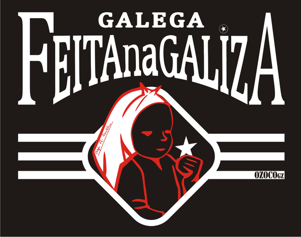 Camisola muller algodón serigrafía GALEGA · FEITA NA GALIZA