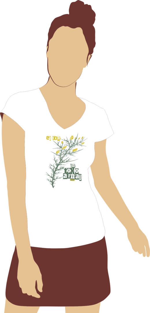 Camisola muller algodón colo pico serigrafía TOXO - Lema: "EU SON UN TOXO ARNAU"